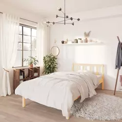 vidaXL Posteljni okvir iz trdne borovine 90x200 cm