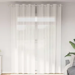 Voile zavjese s ušicama 2 kom bijele