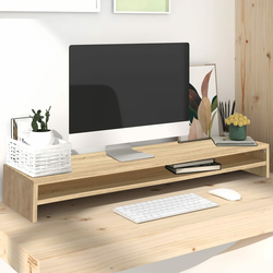 Stalak za monitor boja hrasta sonome 100 x 24 x 13 cm drvena