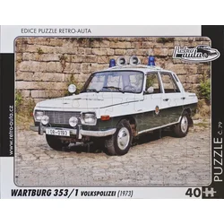 RETRO-AUTA Puzzle št. 79 Wartburg 353,1 Volkspolizei (1973) 40 kosov
