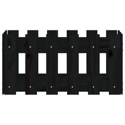 Vrtna sadilica s izgledom ograde crna 60x30x30 cm od borovine