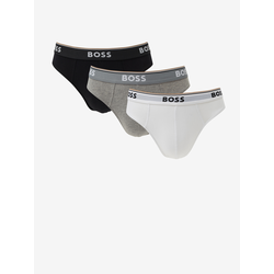 Moške spodnjice BOSS 3-pack moški, bela barva