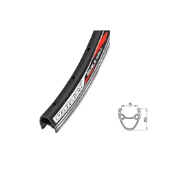 Galaxy obruč 26x1.75 alu dupli crni ( 150022 )