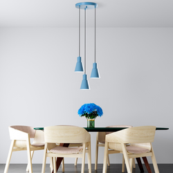 Conceptum Hypnose Luster Konikkem-6357-3, 75-114cm, 40 cm, 3xE27 , Plavi