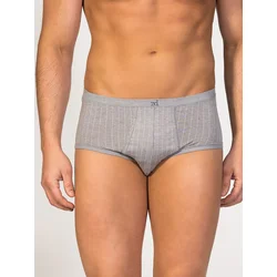 zd ZERO DEFECTS Spodnje hlačke Senior Prinstriped Egyptian cotton siva