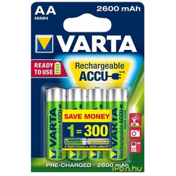 Varta 5716 - set od 4 punjivih AA baterija (NiMH) 2600 mAh, 1,2 V