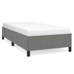 Vidaxl Posteljni okvir brez vzmetnice temno siv 90x190 cm blago