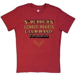 The Beatles Sgt Pepper Stacked Crystals (Embellished) Red L Majica
