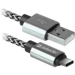 DEFENDER USB type-c kalb USB08-03T USB 20.0 White 1m 2.1A