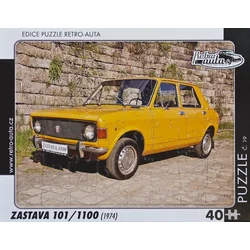 RETRO-AUTA Puzzle št. 19 Zastava 101,1100 (1974) 40 kosov