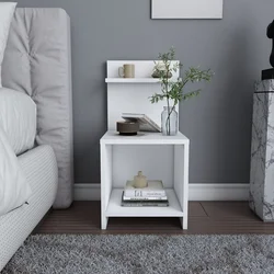 Hanah Home Noćni ormarić Ullman, 35.6x37.4x72 cm, Beli