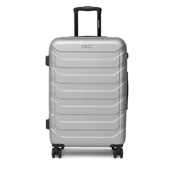 Srednji kovček GINO ROSSI CEO-GIN-M-003-05-SILVER Srebrna