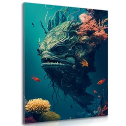 Slika nadrealistična morska pošast - 20x30
