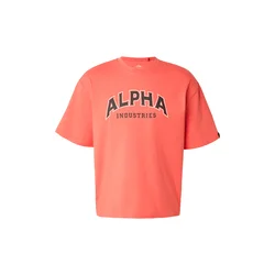 ALPHA INDUSTRIES Majica College svetlo rdeča/črna/bela