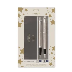 Parker poklon SET IM Stainless Steel CT – Hemijska olovka + Nalivpero