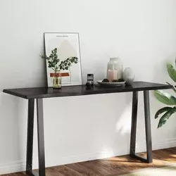 Stolna ploča tamnosmeđa 160x60x(2-4) cm obrađena hrastovina
