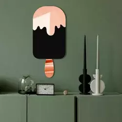 Wallity Ogledalo Ozgl518, 27x60 cm, Rose-gold