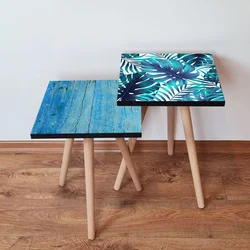 Hanah Home Set klub stočića 2Shp499, 2 komada, Plavi