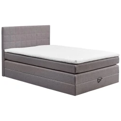 Xora POSTELJA BOXSPRING 120 cm x 200 cm , tekstil siva