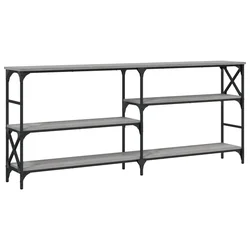 Konzolni stol siva boja hrasta 180x29x76,5 cm konstruirano drvo