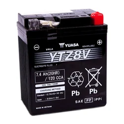 Yuasa Super MF YTZ8V Motorcycle Battery (integrated)