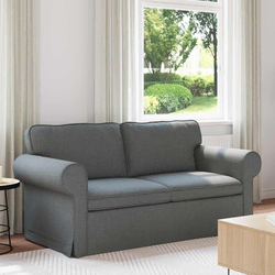 vidaXL Kavč Temno siva 215 x 82 x 80 cm Kovina