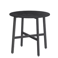 Songmics Okrogla jedilna miza 80x75 cm rjava
