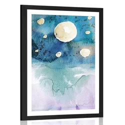 Plakat s paspartujem nočno nebo - 40x60 no frame