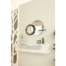 Hanah Home komoda Meyra 120, 120 cm, bela / travertin / srebrna