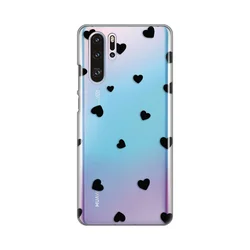 TELEMPIRE Silikonska maska Print Skin za Huawei P30 Pro Hearts providna
