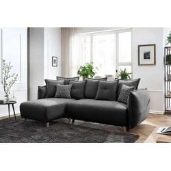 Atelier del Sofa Ugaona garnitura na razvlačenje Puffy, 255 x 165 cm, Antracit