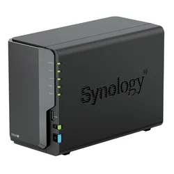 Synology DS225+, Tower, 2-bays 3.5 SATA HDD/SSD, CPU Inte Celeron J4125 4-core (4-thread) 2.0 GHz, burst up to 2.7 GHz, 2 GB DDR4 non-ECC (expandable up to 6 GB), 1xRJ-45 1GbE LAN, 1xRJ-45 2.5 GbE LAN, 2xUSB 3.2 Gen 1, 1.3 kg, 3yr warranty