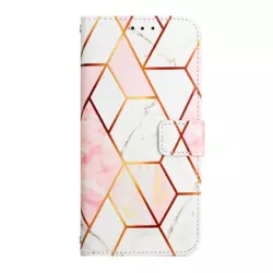 Maska na preklop Marble za Honor Magic 8 Lite/ X9d geometry roze