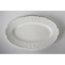 Tanjir za posluživanje Pure Rose ovalni 35.5cm beli