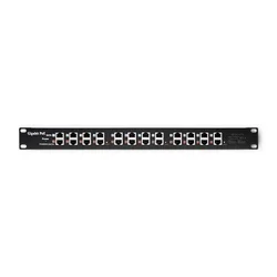 Qoltec 54478 Patch panel 12 portni, RACK, PoE, črn