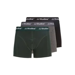 JACK & JONES Boksarice JACSOHO pegasto siva/jelka/črna/bela