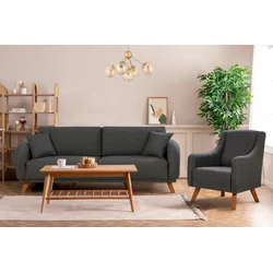 Atelier Del Sofa Garnitura raztegljivega kavča in postelje, Hera Set - antracit