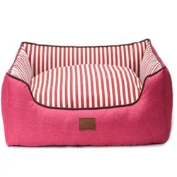 PetJungle krevet za pse sa prugama Roze L 75x60x18 cm