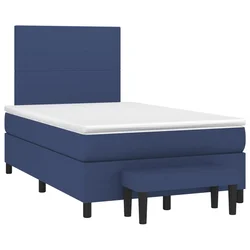 vidaXL vidaXL Box spring postelja z vzmetnico modra 120x190 cm blago, (21111267)
