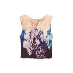 Desigual Top  bež / marine / rosé