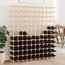 vidaXL Stojalo za vino za 120 steklenic 112,5x23x123,5 cm borovina