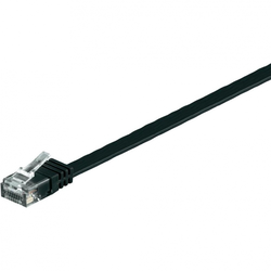 RJ45 mrežni kabel CAT 6 U/UTP[1x RJ45 utikač - 1x RJ45 utikač] 1 m crni visokoelastični
