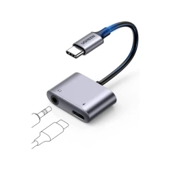 UGREEN CM231 USB-C na 3.5mm i USB-C Audio Adapter (Sivi)