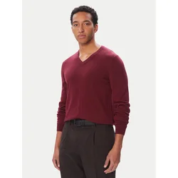 HUGO Pulover San Vredo-M 50474172 Bordo rdeča Slim Fit
