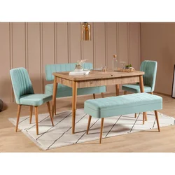 HANAH HOME Trpezarijski set Vina 0701 4 AtlanticGreen