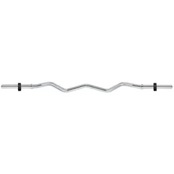 Energetics CURLED BAR 120CM (30MM) CLIP, kriva palica za tegove, srebrna 410630