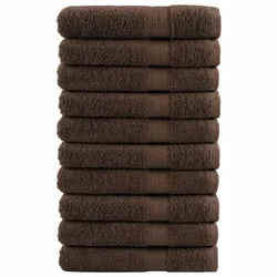 Vidaxl Premium brisače za savno SOLUND 10 kos rjava 80x200 cm 600 g/m2