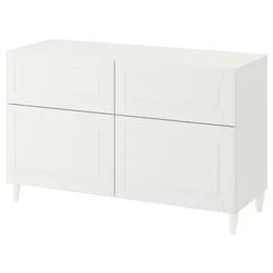 BESTA Komb.odlaganje s vratima/fiokama, bela/Smeviken/Kabbarp bela, 120x42x74 cm
