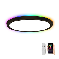 Immax NEO 07166-B40-LED RGBCCT Prigušiva svetiljka 50W/230V Wi-Fi Tuya crna+daljinski upravljač