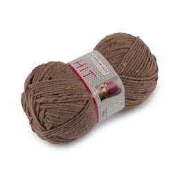 Pletena preja Hit z zavoji 50 g - (247) rjava